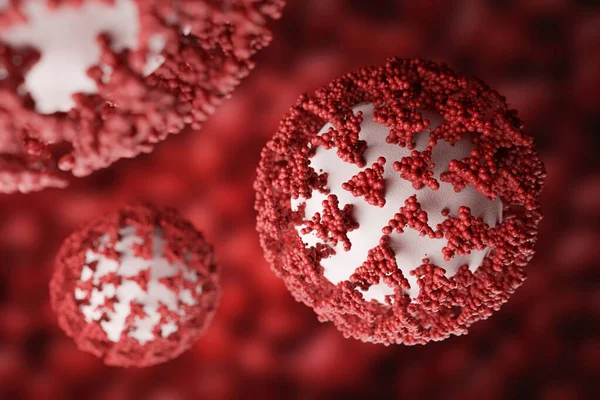 Komórki Covid Pływające Ludzkim Ciele Rozsiewam Mikroorganizmy Koronawirusowe Efekt Pandemii — Zdjęcie stockowe