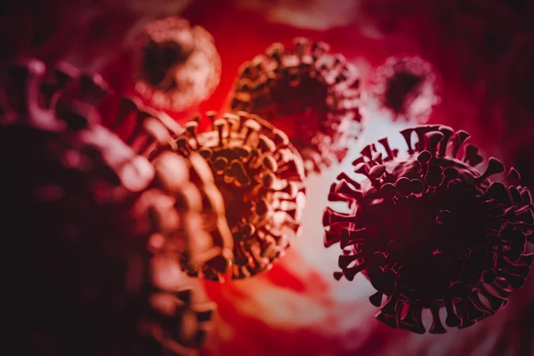 Rendering Dei Virus Dell Influenza 2019 All Interno Della Vena — Foto Stock