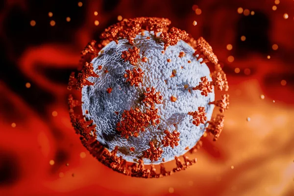 Burun Boşalması Içindeki Bulaşıcı Coronavirus Organizması Sars Cov Insan Vücudunda Stok Fotoğraf