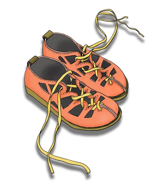 Bale ayakkabıları, çocuk sandalet uzun dantel ile dans