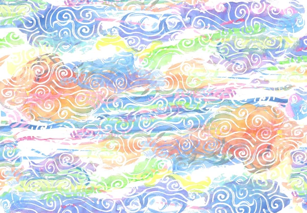 Colorful watercolors on textured paper - abstract backround — Stock Photo, Image