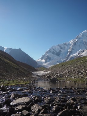 vadi manzarası. akış. dağlar