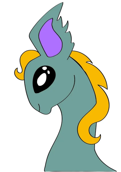 Kleines graues Pony Cartoon — Stockvektor