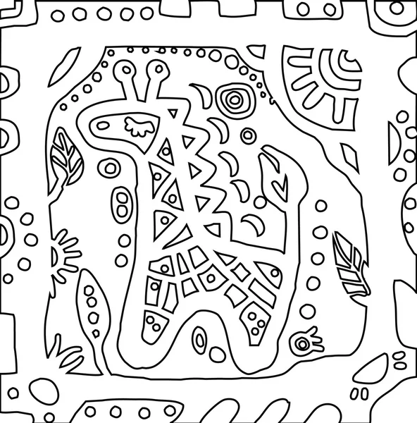 Bebek zürafa şirin çerçeve anahat