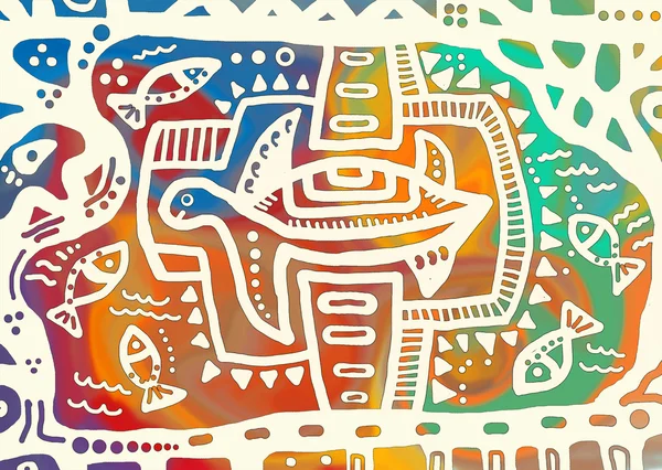 Tartaruga decorativa. decoração animal e ornamento floral abstrato — Fotografia de Stock