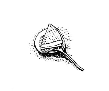 çok kolay çanak kaşık ile üzerinde. vektör, kroki