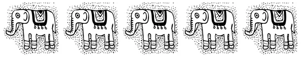 Patrón étnico tribalSeamless con elefantes — Archivo Imágenes Vectoriales