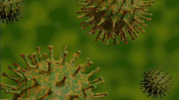 Novel Covid Corona Virus Strain New Variant Illustration Background Banner — Stock Photo, Image