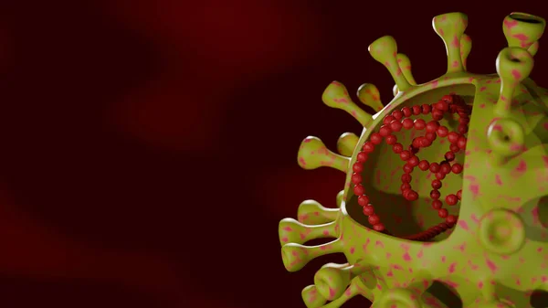Stylizowana Powieść Covid Corona Virus Delta Variant Plakat Indyjski Szczep — Zdjęcie stockowe