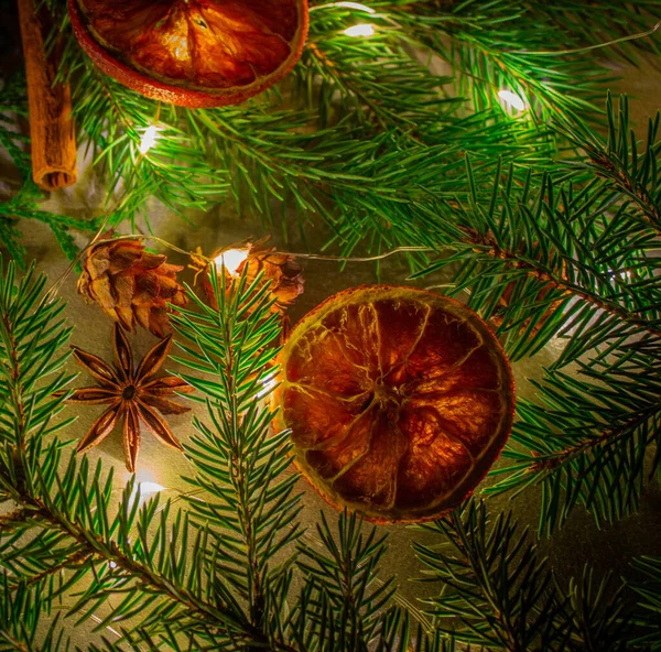 Nyår Och Jul Bakgrund Och Ram För Utformningen Banderoller Och — Stockfoto