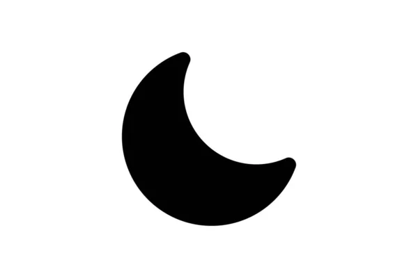 Moon Icon Black Filled Vector — Stock Vector