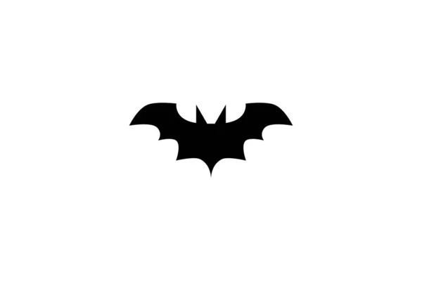 Icono Murciélago Batman Ratón Mamífero Animal Negro Lleno Vector Halloween — Vector de stock