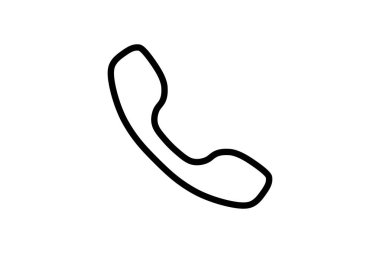 Telefon simgesi siyah dış hat vektörünü ara