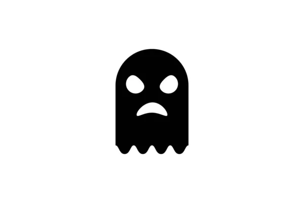 Geist Symbol Casper Illustration Schwarz Gefüllt Vektor Halloween — Stockvektor