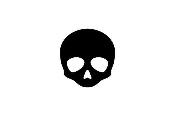 Черный Хэллоуин Изображением Черепа Символ Черепа Человека Татуировка Векторная Миграция — стоковый вектор