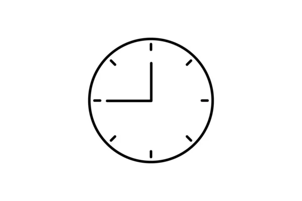 Reloj Cronómetro Icono Punto Negro Contorno Vector Ilustración Aislado — Archivo Imágenes Vectoriales