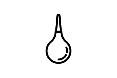 Lavman simgesi siyah ana hatlı vektör çizimi