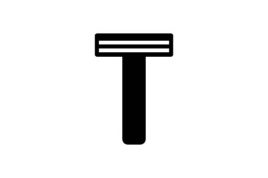 man jilet simgesi siyah vektör illüstrasyonu