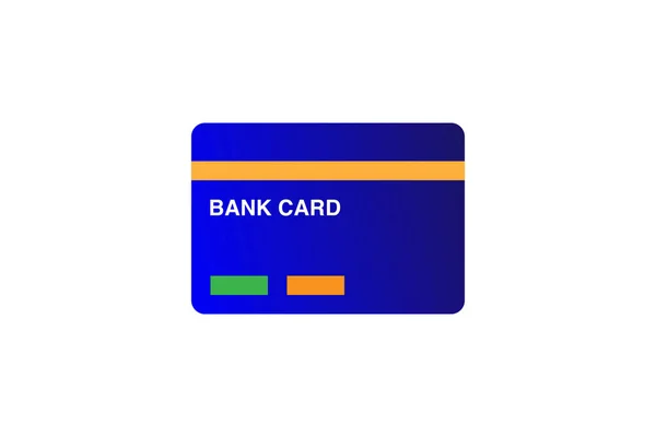 Kreditkarte Bank Flaches Symbol Mehrfarbige Vektor Illustration — Stockvektor
