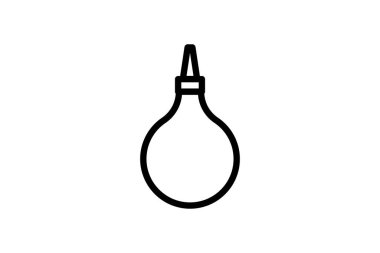 Lavman simgesi siyah ana hatlı vektör çizimi