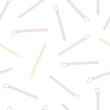 Vektörsüz desen - beyaz arkaplanda renkli eşleşmeler. Renkli doku.