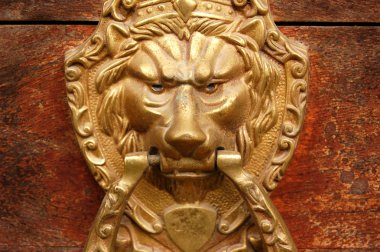 Lion door handle clipart