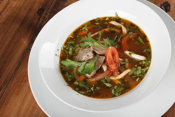 Lamian (Lagman) - traditional asian soup — Stock Image Lamian (Lagman) - traditional asian soup Stock Photo