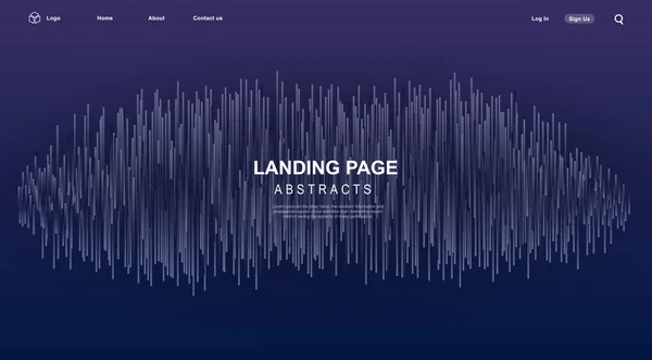 Página Aterragem Abstracts Landing Page Antecedentes Para Página Linhas Compostas — Vetor de Stock
