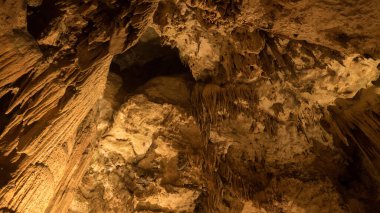 Mağara kaya duvarları manzara görüntüsü