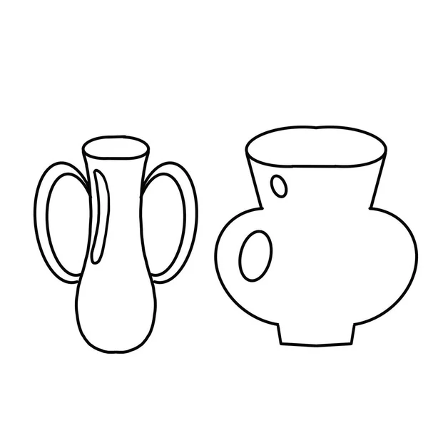 Zeichnung der Krug-Doodle-Illustration — Stockfoto