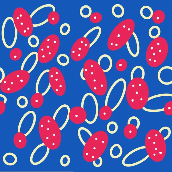 Blauer und roter Hintergrund Muster Illustration — Stockfoto