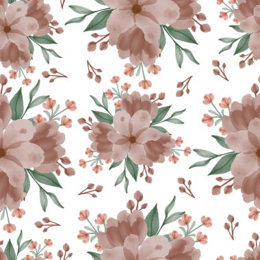 Kumaş için tozlu çukulata çiçeğinin kusursuz deseni