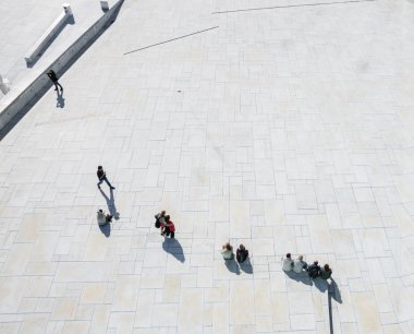 insanlar istirahat Üstten Görünüm