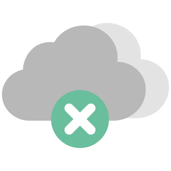 Ikona Cloud Error Vector Która Może Łatwo Modyfikować Lub Edytować — Wektor stockowy