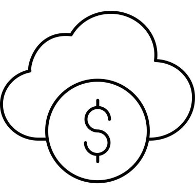 Kolayca düzenleyebilen ve düzenleyebilen Bulut İş Vektörü simgesi