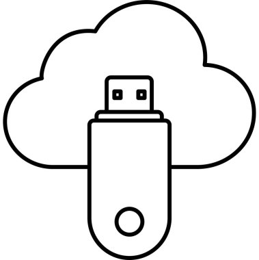 Kolayca düzenleyebilen ve düzenleyebilen Bulut Depolama Vektörü simgesi