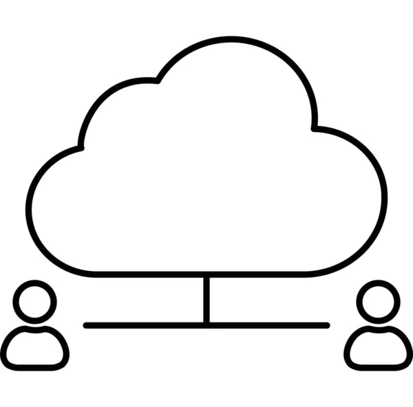 Ikona Użytkownika Chmury Wektor Który Może Łatwo Modyfikować Lub Edytować — Wektor stockowy