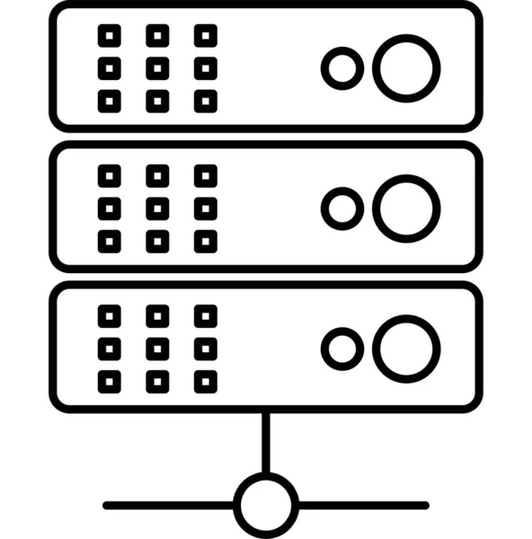 Hébergement Base Données Icône Vectorielle Qui Peut Facilement Modifier Modifier — Image vectorielle