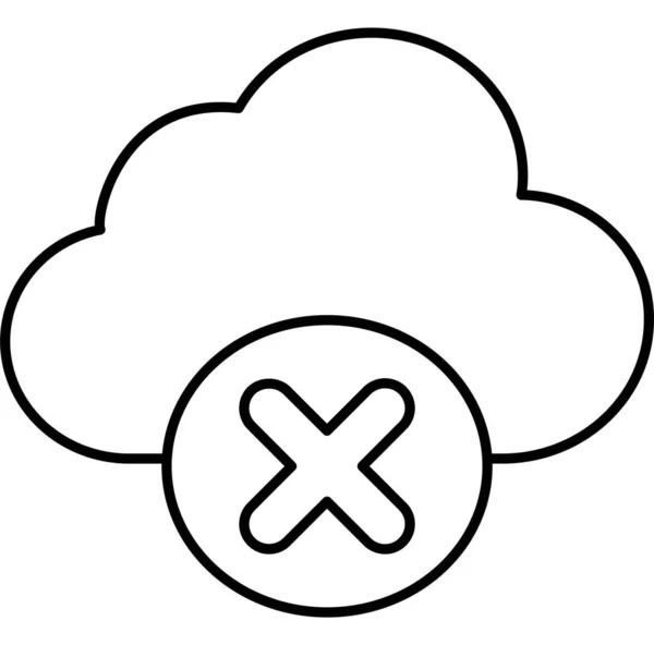 Cloud Error Vector Symbol Das Leicht Geändert Oder Bearbeitet Werden — Stockvektor
