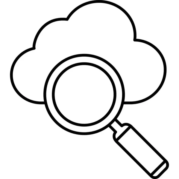 Wyszukiwanie Chmurze Ikona Wektora Która Może Łatwo Modyfikować Lub Edytować — Wektor stockowy