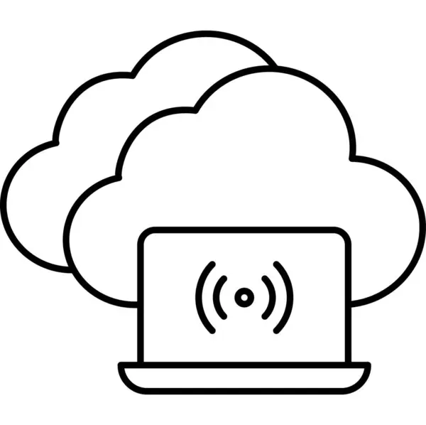 Ikona Cloud Internet Vector Która Może Łatwo Modyfikować Lub Edytować — Wektor stockowy