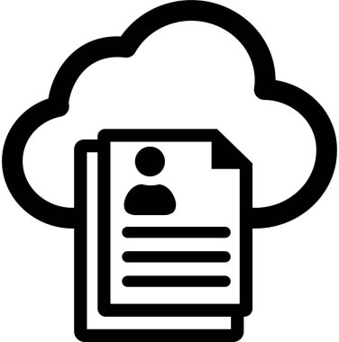 Kolayca düzenleyebilen ve düzenleyebilen Bulut Profili Vektörü simgesi