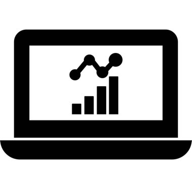 Kolayca değiştirebilen ya da düzenleyebilen Laptop Grafik Vektörü simgesi