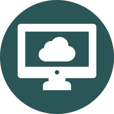 Kolayca değiştirebilen veya düzenleyebilen bulut monitörü vektör simgesi