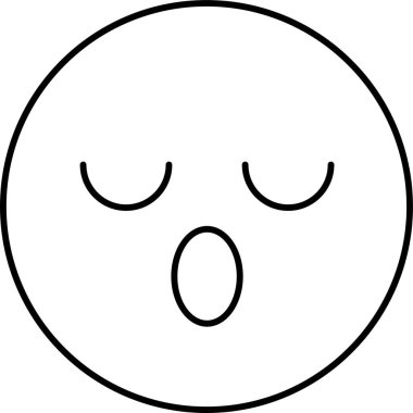 Uyuyan Emoji Vektör simgesi Kolayca değiştirilebilir veya düzenlenebilir