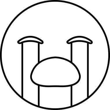Ağlayan emoji Vektör simgesi Kolayca değiştirilebilir ya da düzenlenebilir