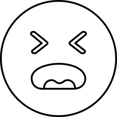 Kolayca değiştirebilen ya da düzenleyebilen üzgün vektör simgesi