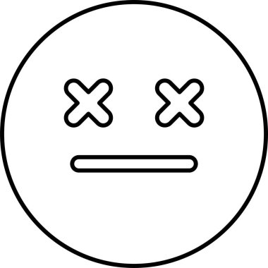 Kolayca değiştirebilen ya da düzenleyebilen ölü Emoji Vektör simgesi