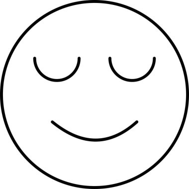 Kolayca değiştirebilen ya da düzenleyebilen tatmin edilmiş Emoji Vektör simgesi