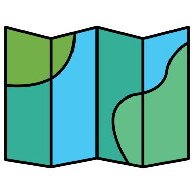 Kolayca düzenleyebilen ya da düzenleyebilen Harita Vektörü simgesi